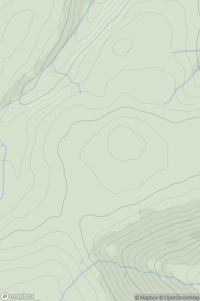 Thumbnail image for Meall Buidhe [Knapdale and Kintyre] [NR773415] showing contour plot for surrounding peak